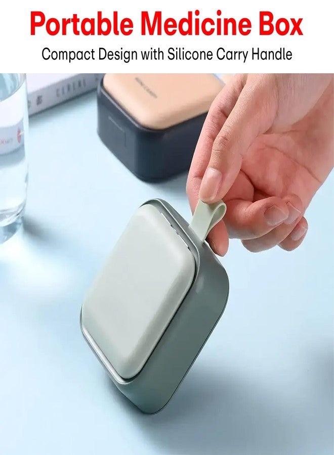 PRIME PICK مجموعة علب تنظيم الأدوية Prime Pick (قطعتان) - علبة أدوية صغيرة الحجم ومريحة بأربعة أقسام، مزودة بقفل بزر ضغط، وختم مزدوج مانع للتسرب، وخفيفة الوزن، مصنوعة من مادة البولي بروبيلين الآمنة، وتناسب الجيوب والحقائب. - Image 4